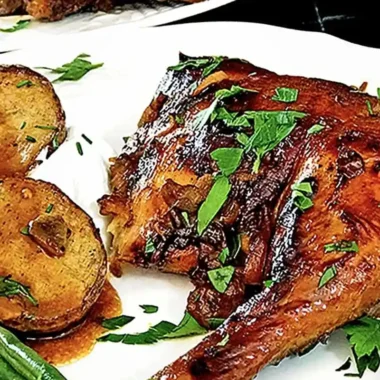 Honey Garlic Slow Cooker Chicken Leg Quarters