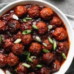 Slow Cooker Cranberry BBQ Meatballs