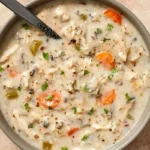 Creamy Slow Cooker Chicken and Wild Rice Soup
