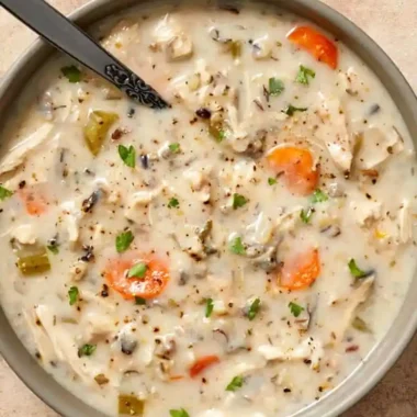 Creamy Slow Cooker Chicken and Wild Rice Soup