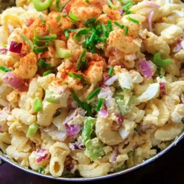 Creamy Deviled Egg Macaroni Salad