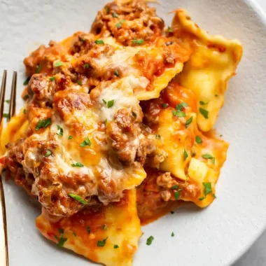 Cheesy Baked Ravioli Casserole
