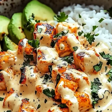 Creamy Tropical Coconut Chicken Rice Bowls
