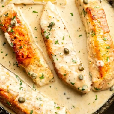 Creamy Salmon Piccata