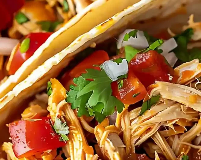 Slow Cooker Shredded Chicken Tacos