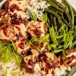 Savory Firecracker Meatballs with Coconut Rice