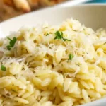 Quick Garlic Parmesan Orzo Pasta