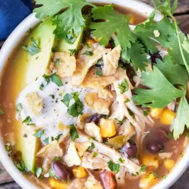Slow Cooker Chicken Tortilla Soup