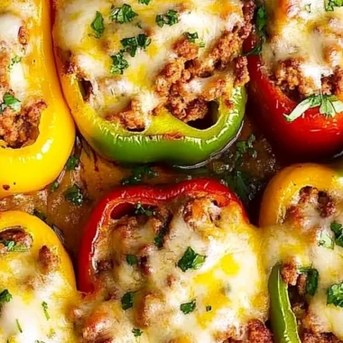 Hearty Beef and Rice Stuffed Peppers