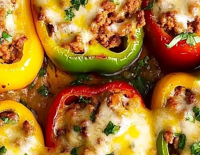Hearty Beef and Rice Stuffed Peppers