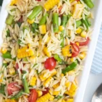 Zesty Lemon Herb Orzo Salad with Pan-Seared Corn
