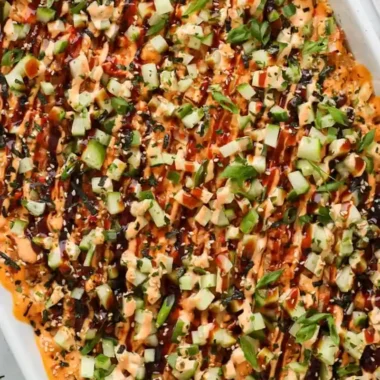 Creamy Seafood Sushi Bake