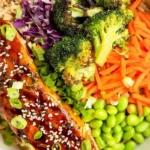 Healthy Teriyaki Salmon Buddha Bowls
