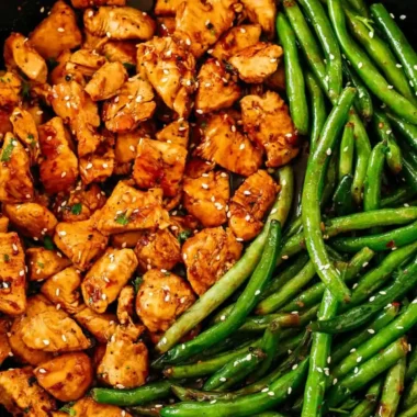 Honey Garlic Chicken and Green Beans