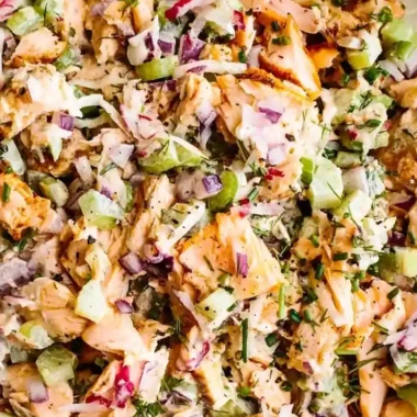 Creamy Baked Salmon Salad