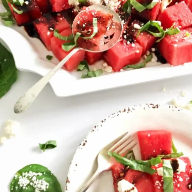 Refreshing Watermelon Basil Feta Salad