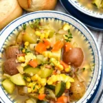 Fresh Zucchini and Corn Summer Soup