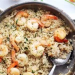 Creamy Garlic Butter Shrimp and Rice