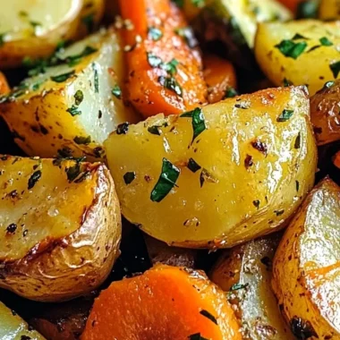 Garlic Herb Roasted Potatoes, Carrots, and Zucchini