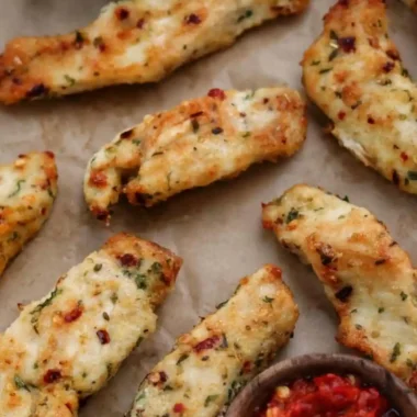 Crispy Garlic Parmesan Air Fryer Chicken Tenders