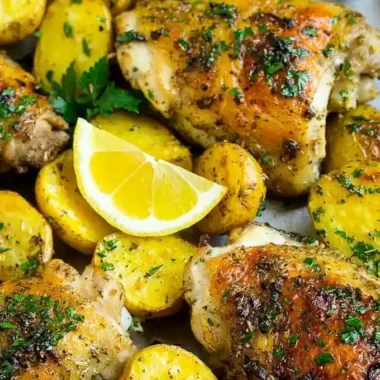 One-Pan Roasted Greek Chicken and Potatoes