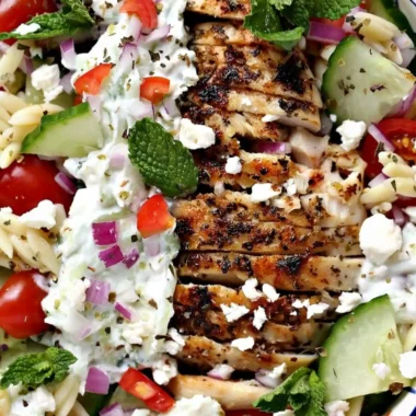 Greek Chicken Orzo Power Bowls