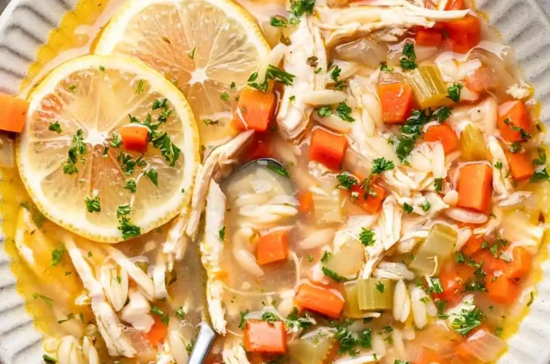 Zesty Greek Lemon Chicken Soup