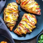 Grilled Fajita-Stuffed Hasselback Chicken