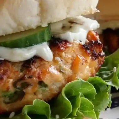Grilled Salmon Burgers with Ginger-Wasabi Mayo
