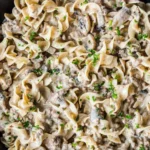 Creamy Ground Beef Stroganoff