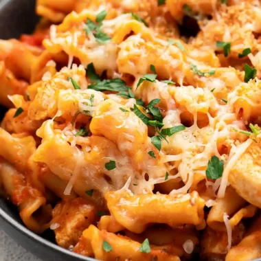One Pot High Protein Chicken Parmesan Pasta