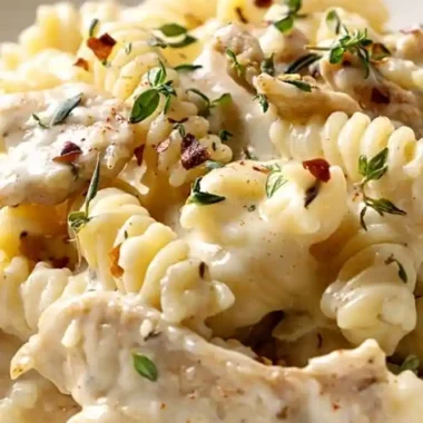 Creamy White Cheddar Chicken Pasta