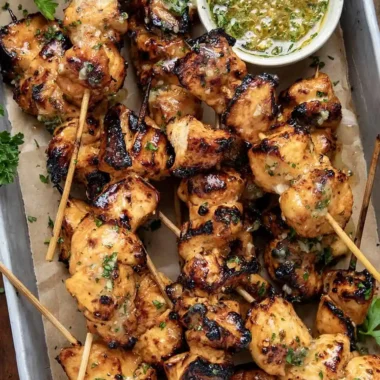 Honey Garlic Chicken Skewers
