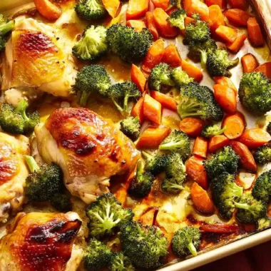 Sheet Pan Honey-Garlic Chicken with Roasted Vegetables