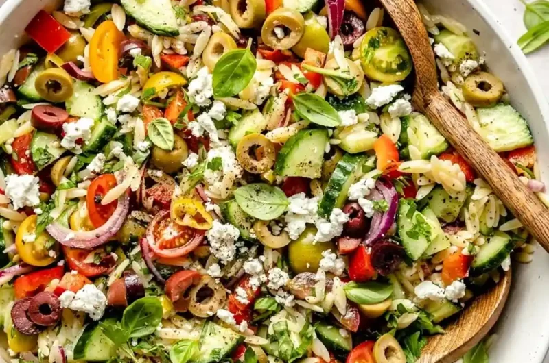 Herby Olive Italian Orzo Salad