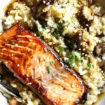 Japanese Style Risotto with Seared Salmon