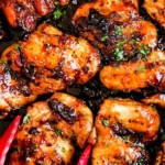 Baked Honey Garlic Boneless Chicken Thighs