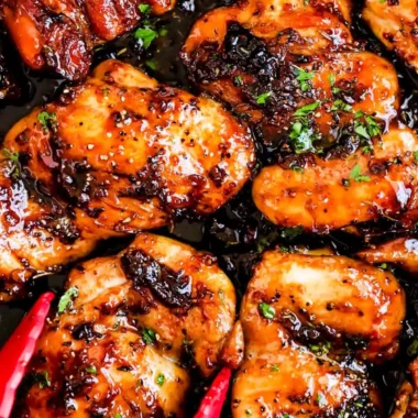 Baked Honey Garlic Boneless Chicken Thighs