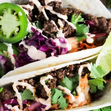Korean Ground Beef Tacos
