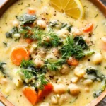 Lemony Greek Chickpea Soup
