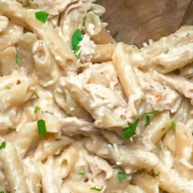 Creamy Slow Cooker Italian Chicken Pasta