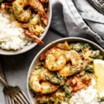 One Pan Creamy Garlic Shrimp