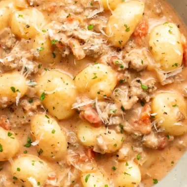 One Pan Ground Beef Gnocchi