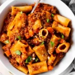 One Pot Rigatoni Bolognese