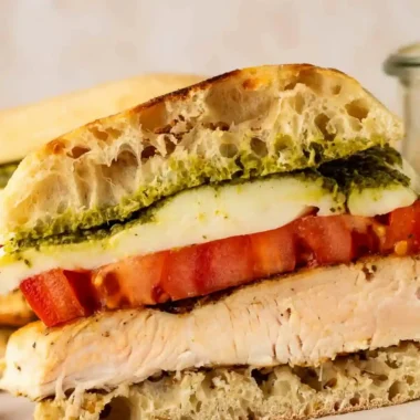 Chicken Pesto Caprese Sandwich