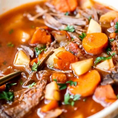 Hearty Leftover Pot Roast Soup