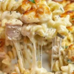 Garlic Parmesan Chicken Pasta Bake