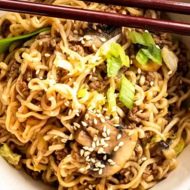 Savory Ground Beef Ramen Stir Fry