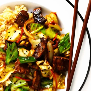 Sesame Beef and Cabbage Stir-Fry