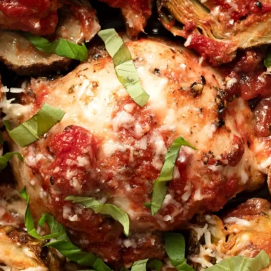 One-Pan Tomato and Artichoke Chicken Bake